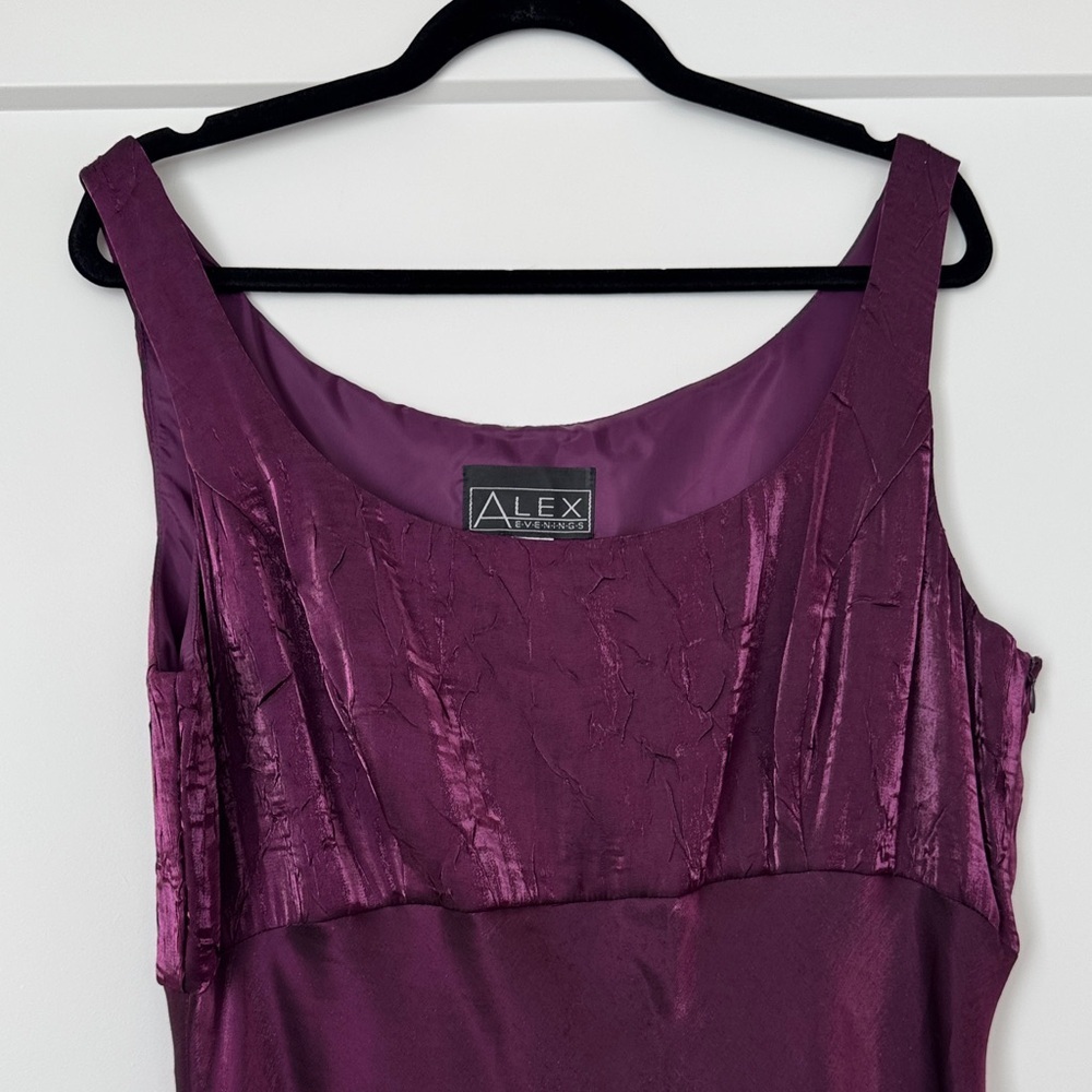 Alex Evenings Deep Purple Iridescent Maxi Dress - Picture 3 of 17